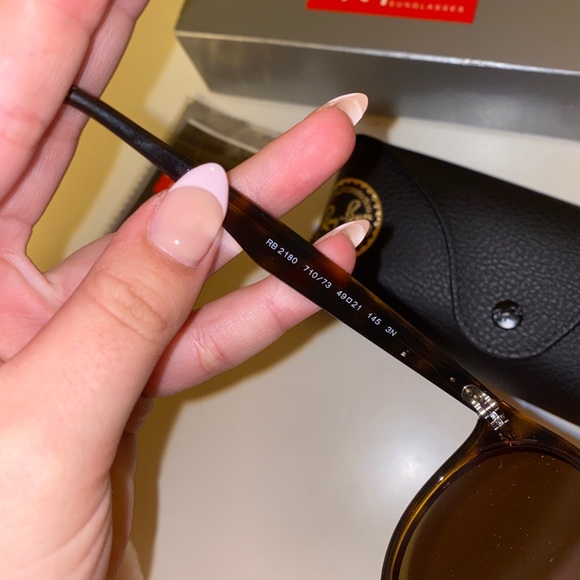 Rayban Tortoise RB2180 Sunglasses, b-15 brown lens - Picture 4 of 5